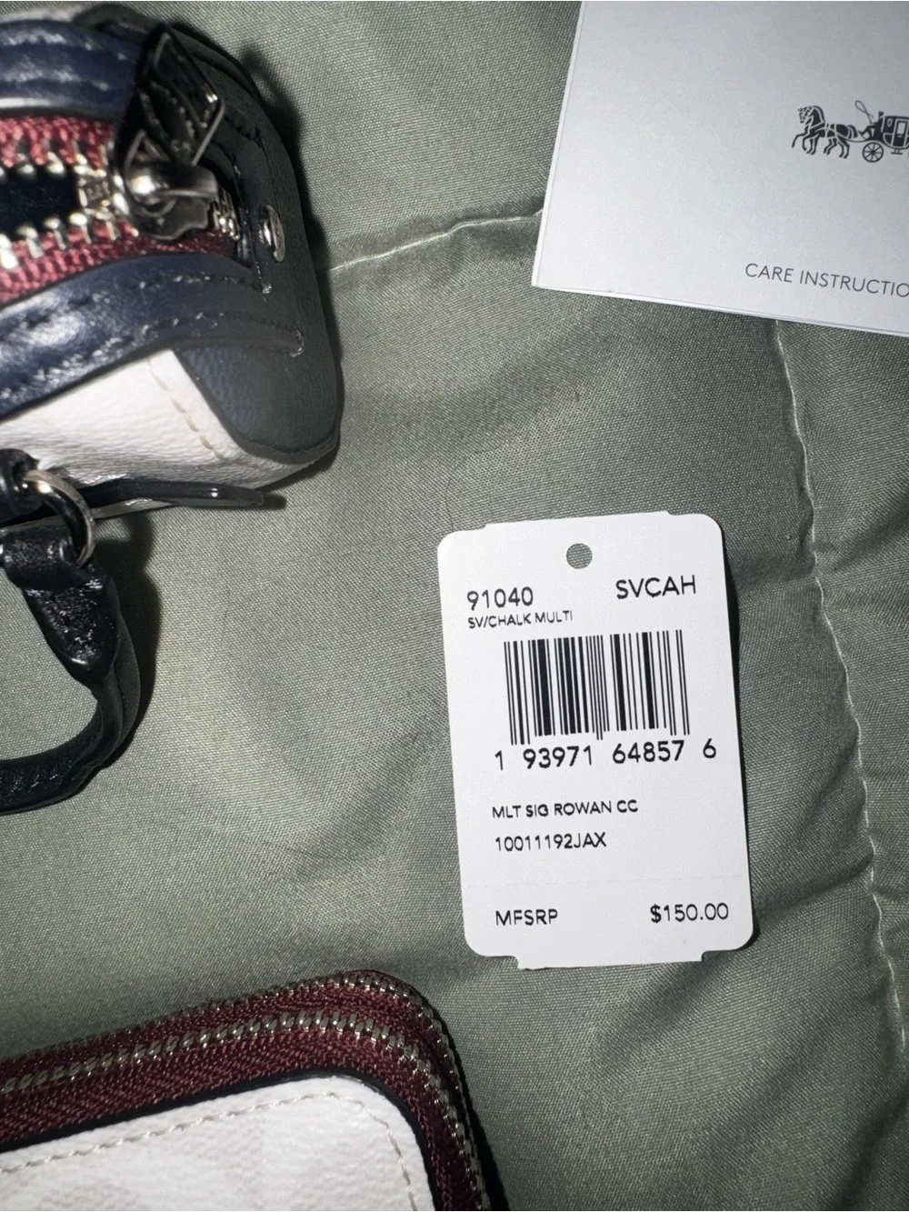 Coach Rowan signature keychain, wallet, and tiny satchel vintage all new rare!